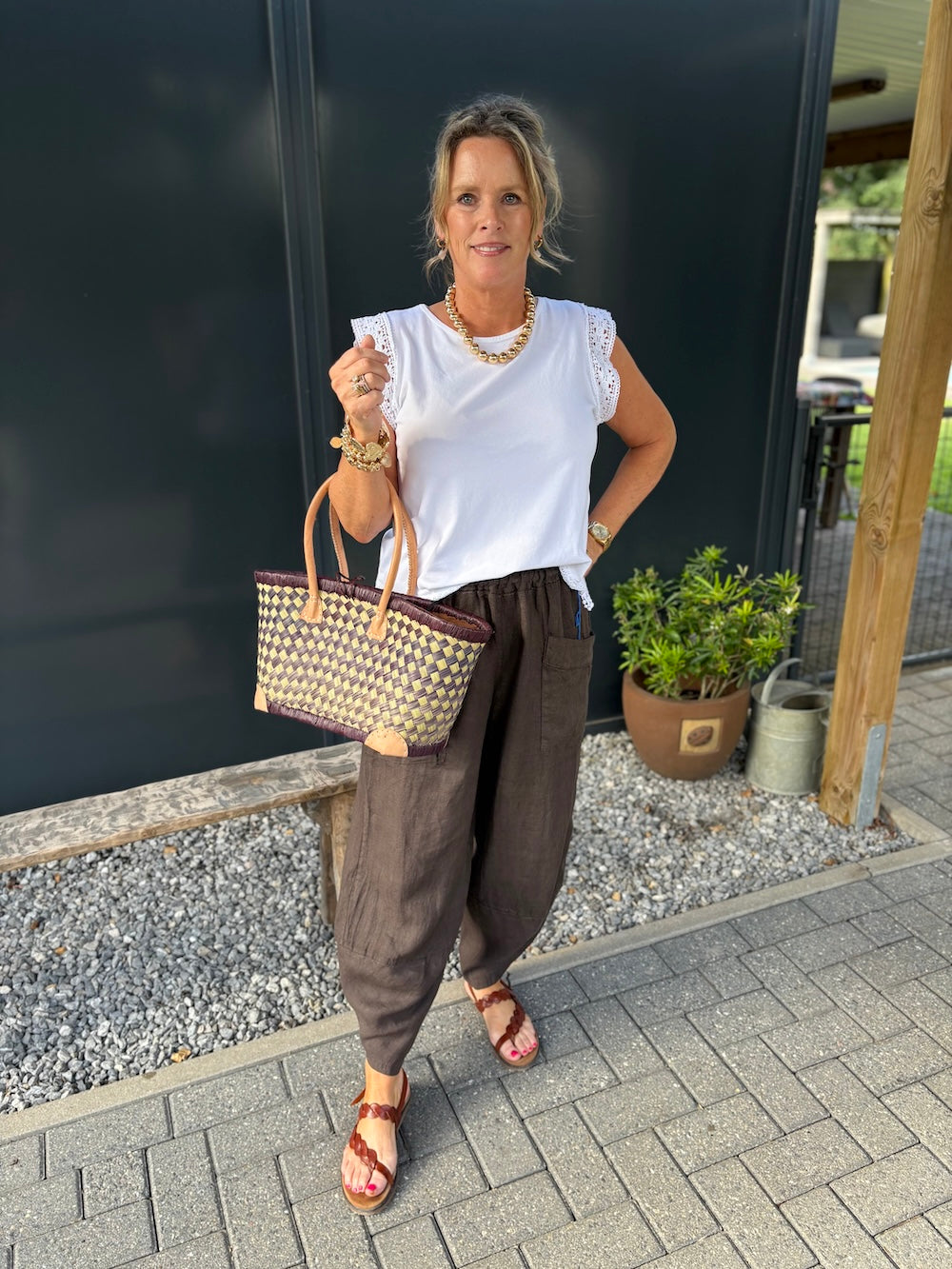 Linnen ballon broek