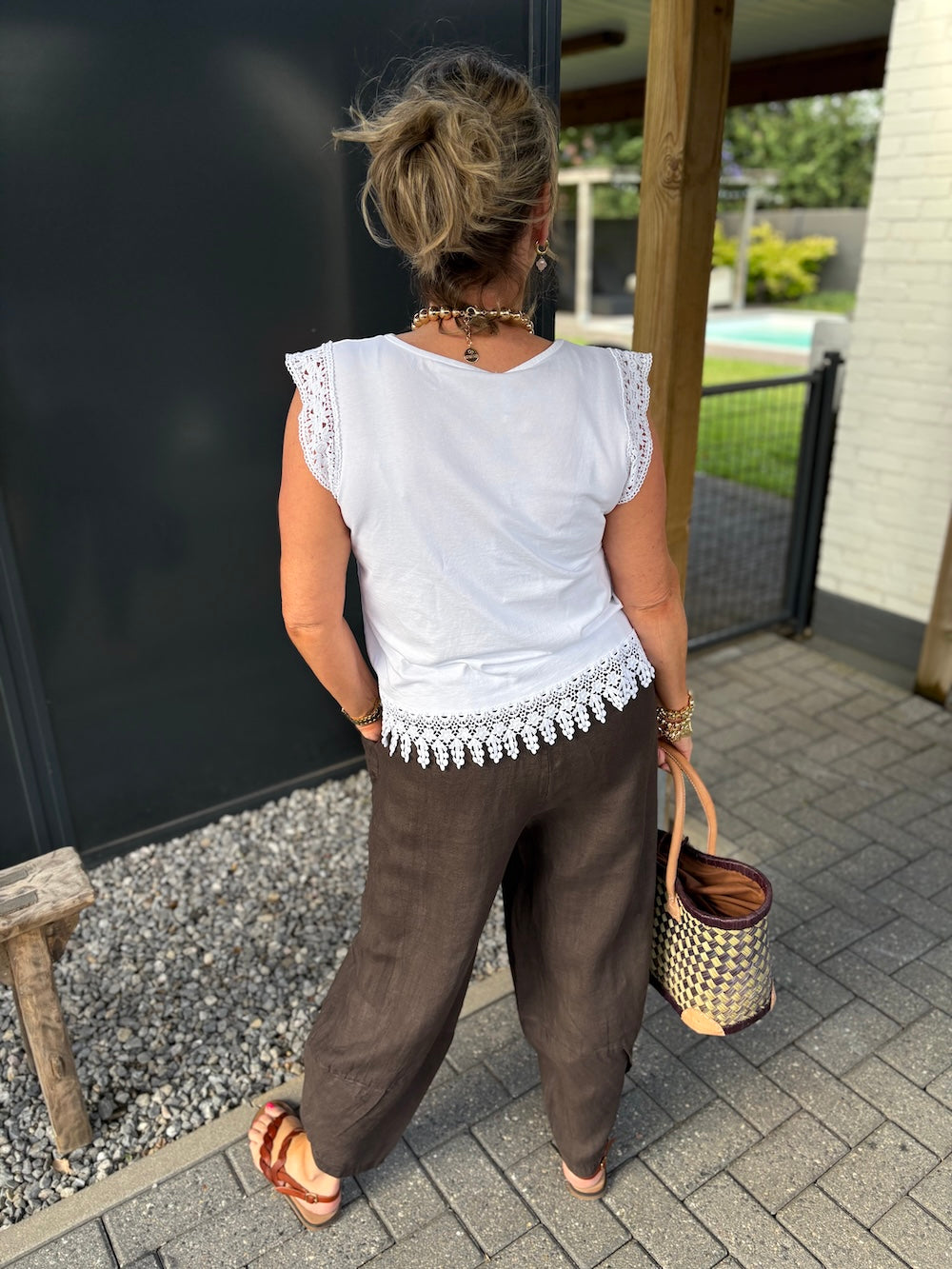 Linnen ballon broek