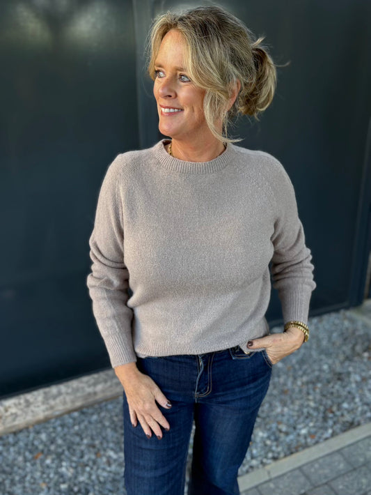 Trui alpaca taupe