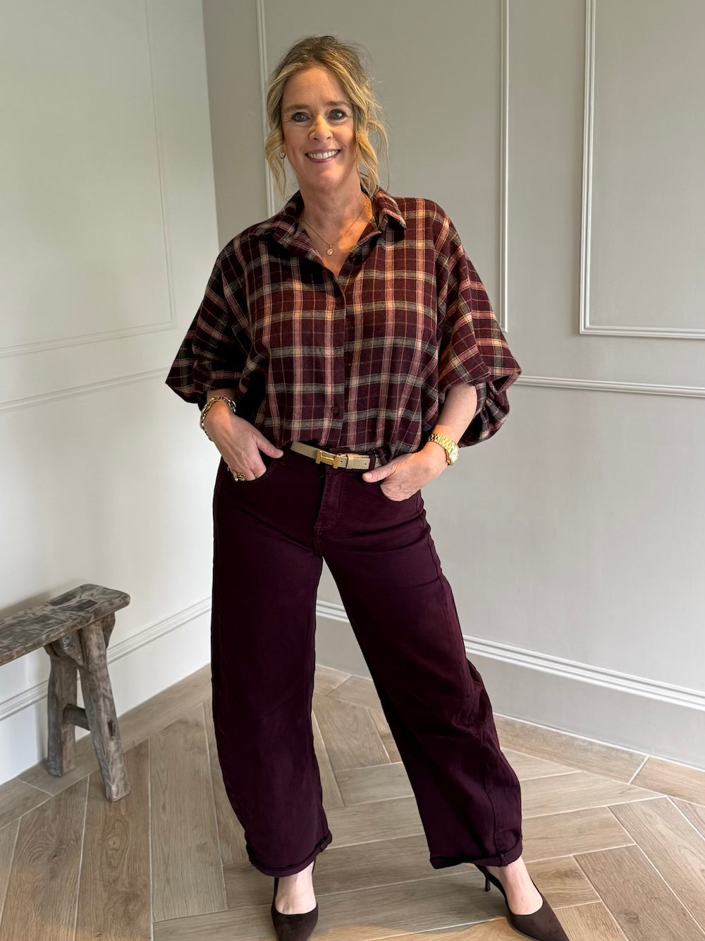 ruiten blouse bordeaux