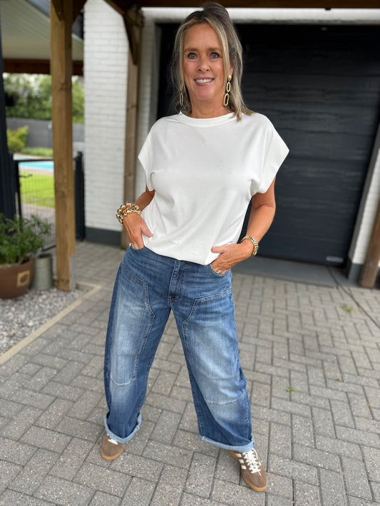 Barrel jeans blauw 
