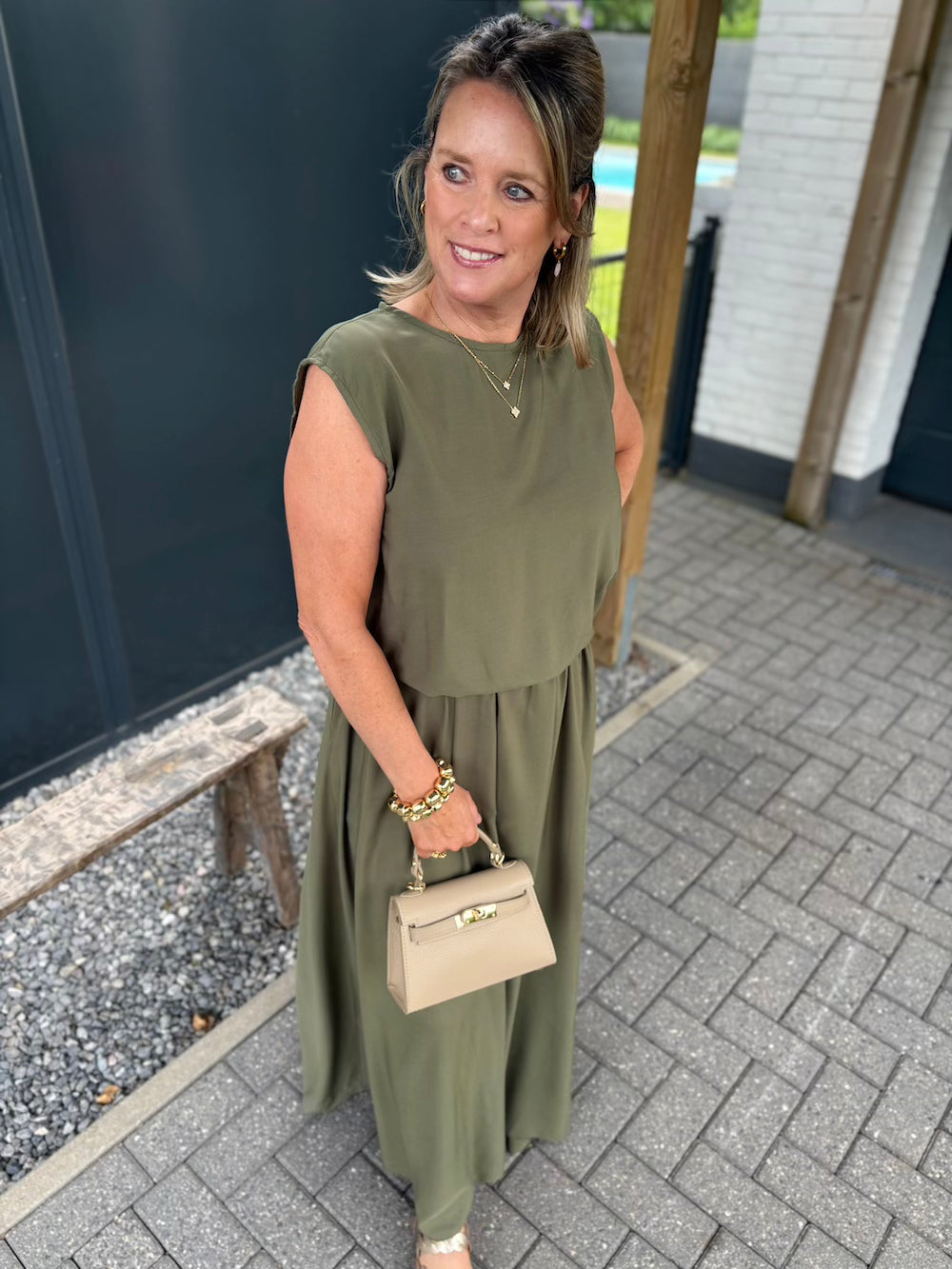 set rok en top khaki