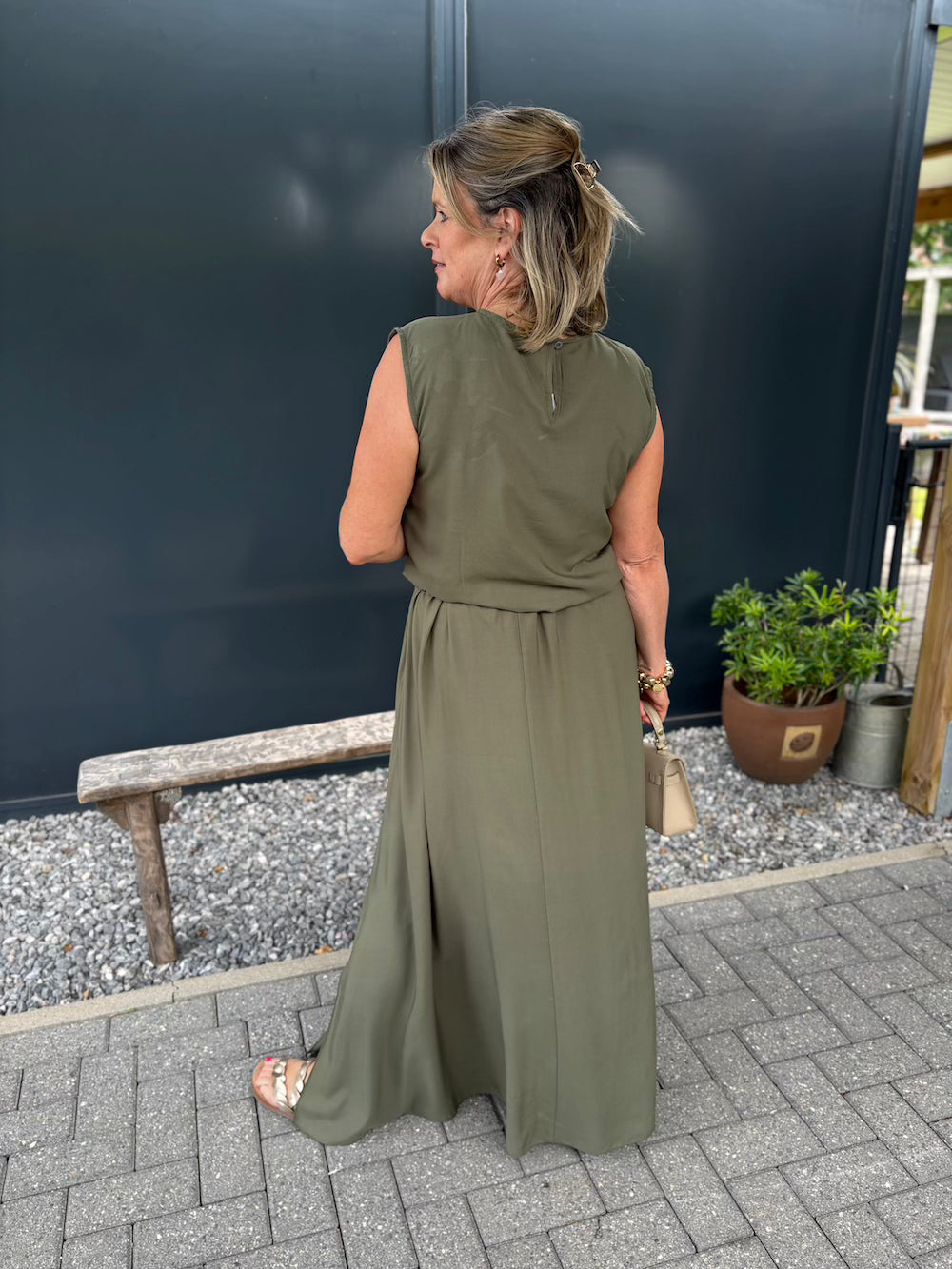 Set rok en top khaki