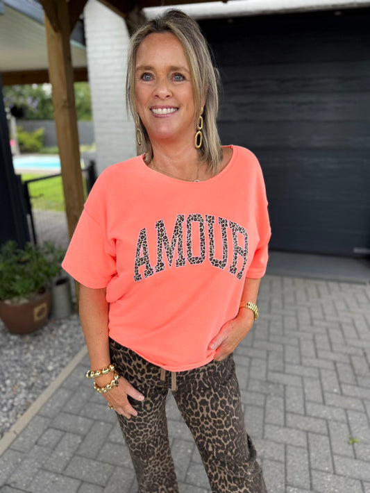 sweatershirt amour koraal