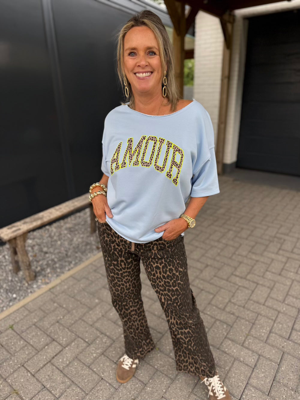 sweatershirt amour lichtblauw