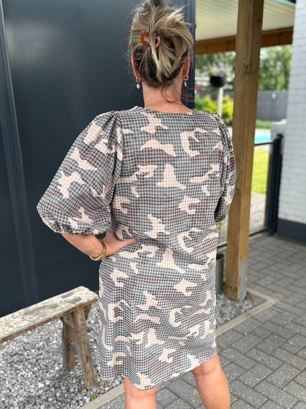 Army jurkje met pofmouw