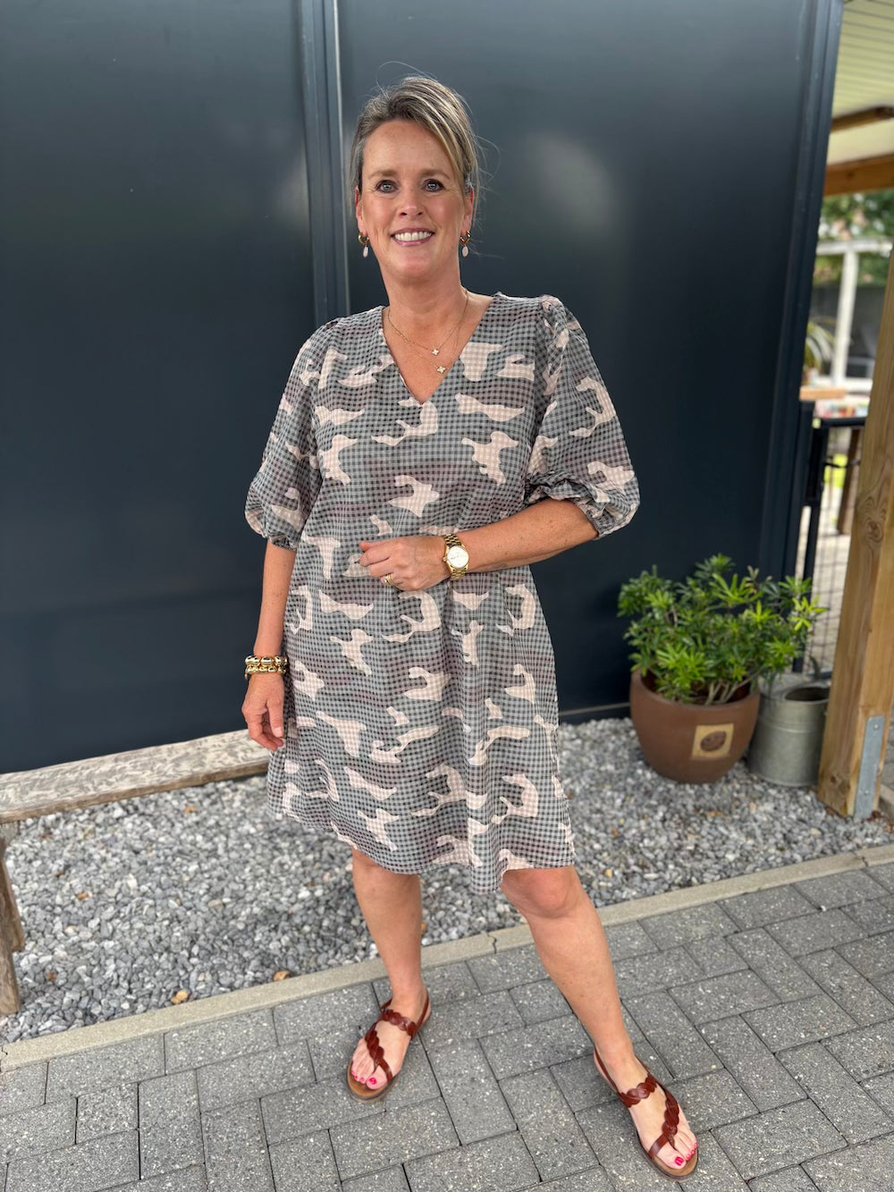 Army jurkje met pofmouw