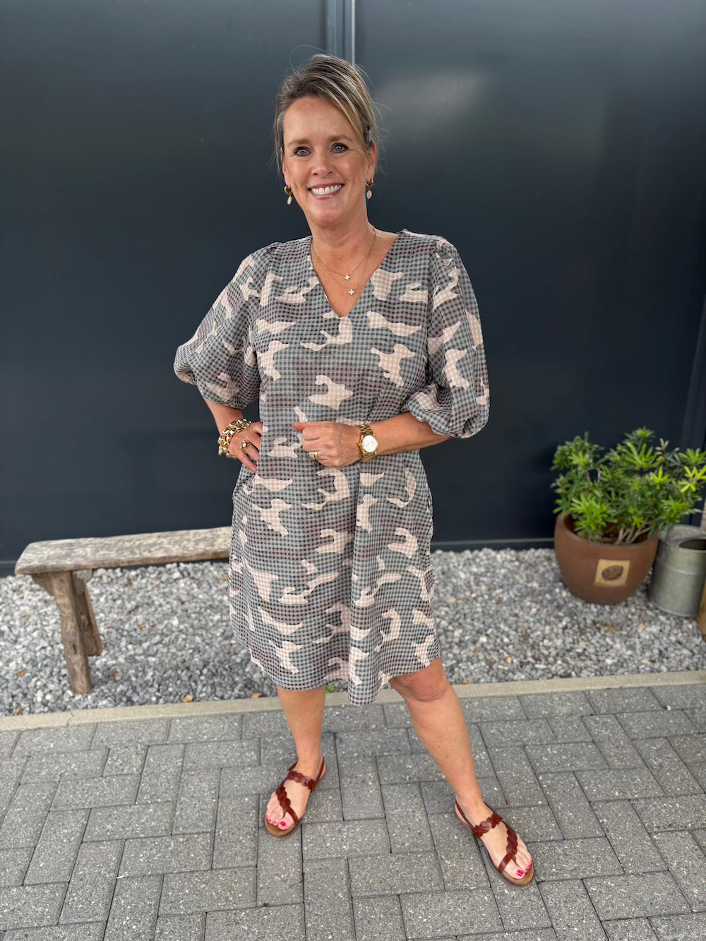 Army jurkje met pofmouw