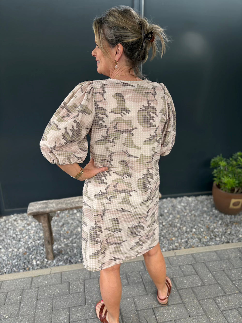 Army jurkje met pofmouw