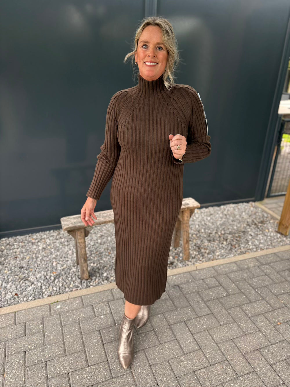 Midi dress chocolade