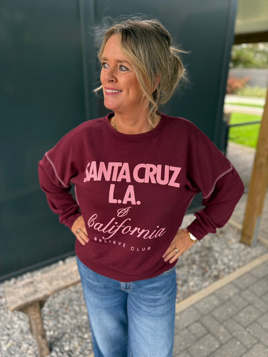 sweater california bordeaux