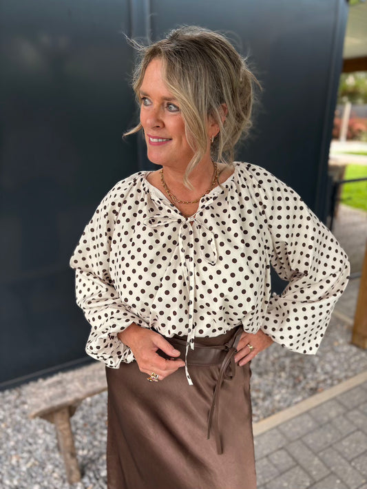 blouse polka dot