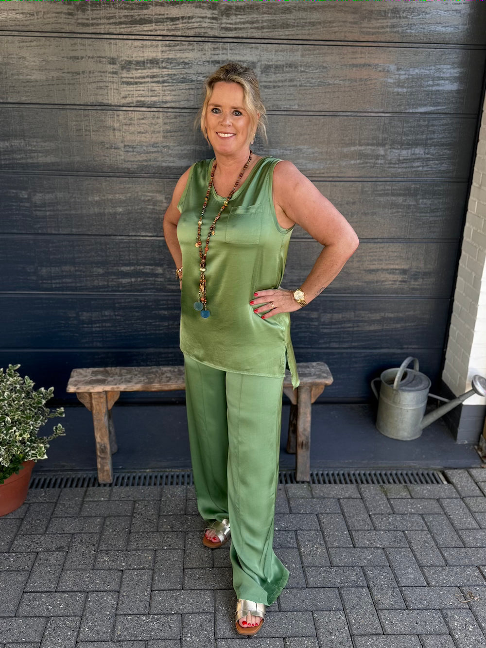 set viscose groen