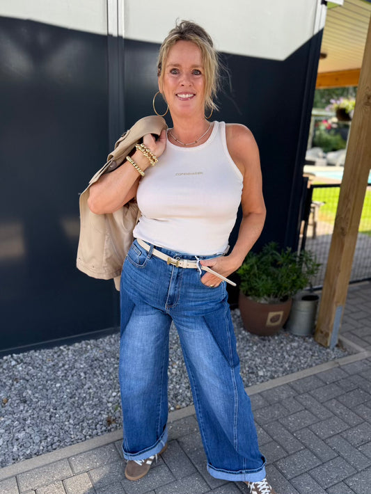 barrel jeans met vintage wassing