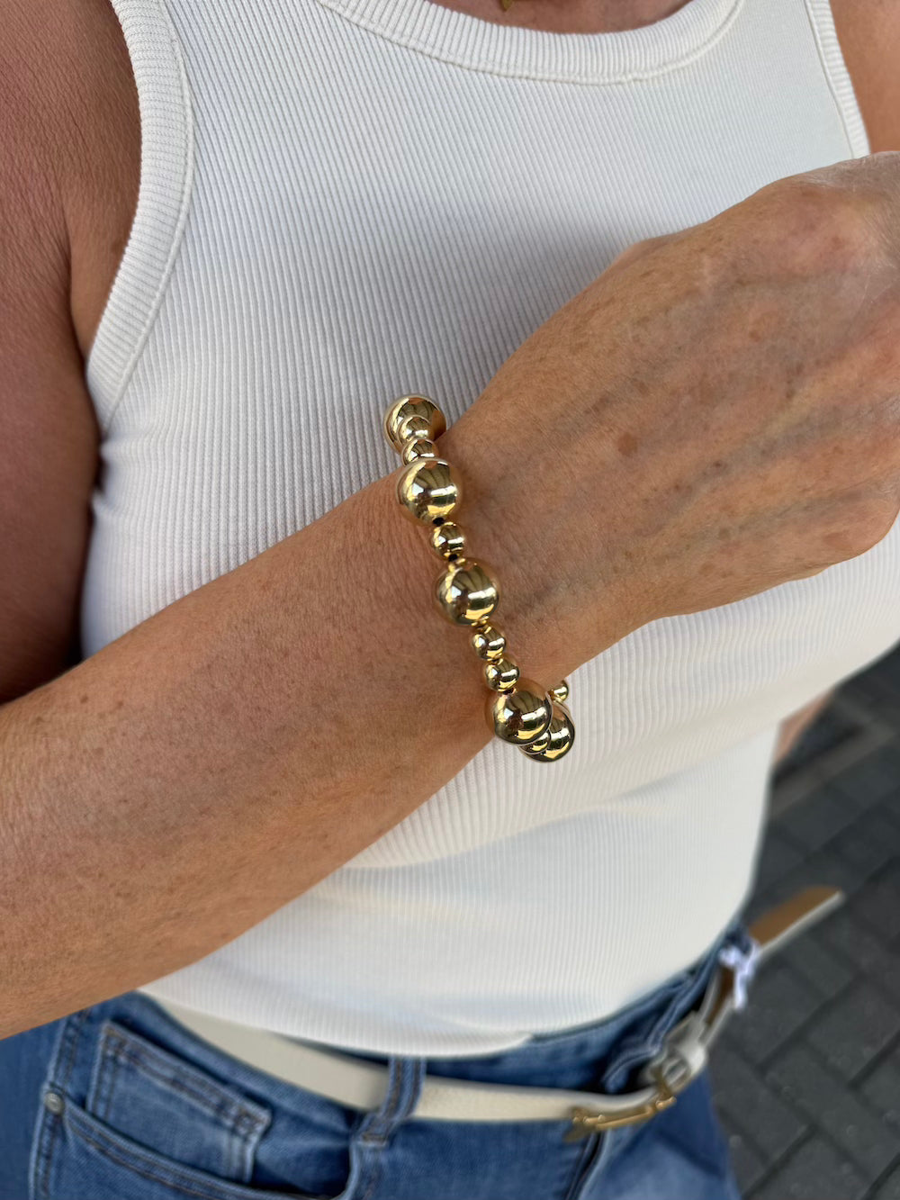 Armbanden goudkleurig elastisch