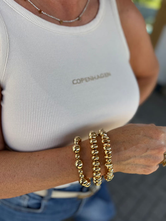 Armbanden goudkleurig elastisch