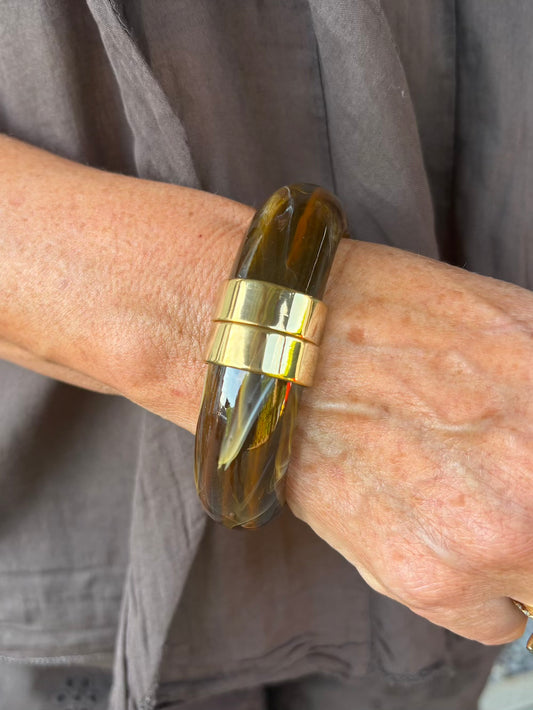bangle gouden sluiting bruin