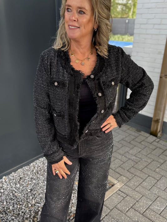 Jasje zwart gemeleerd 