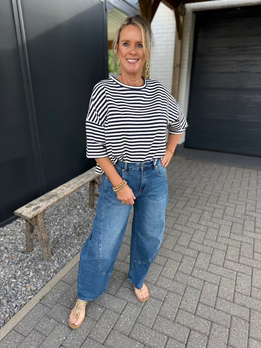 barrel jeans blauw