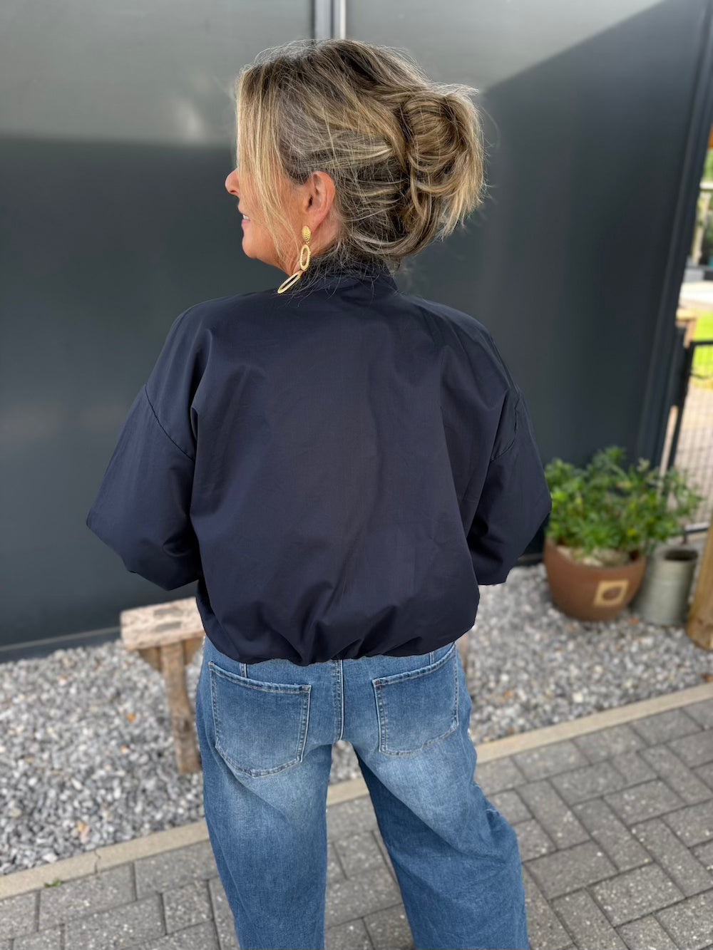 Bomber jasje met pofmouw