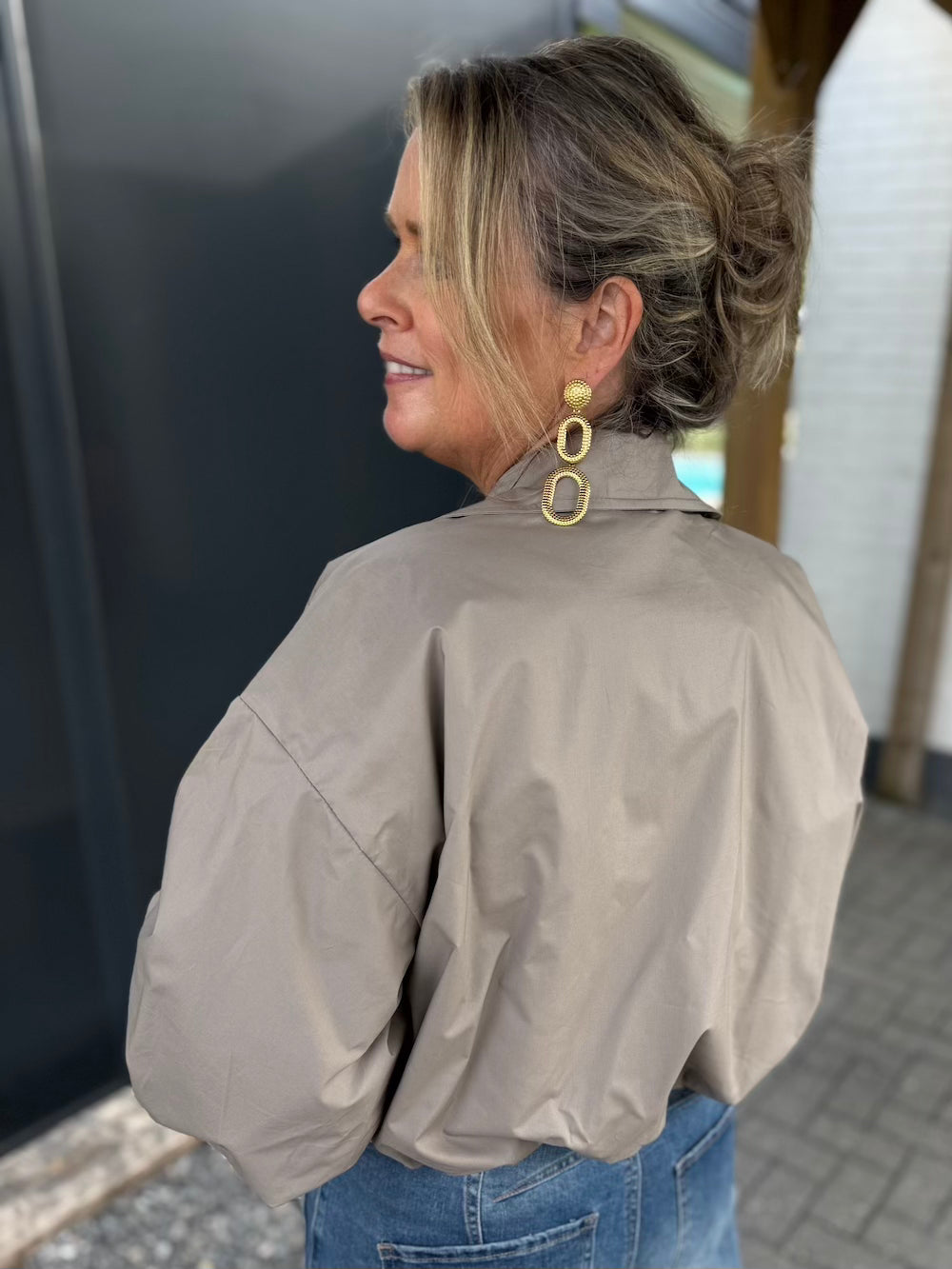 Bomber jasje met 3/4 mouw