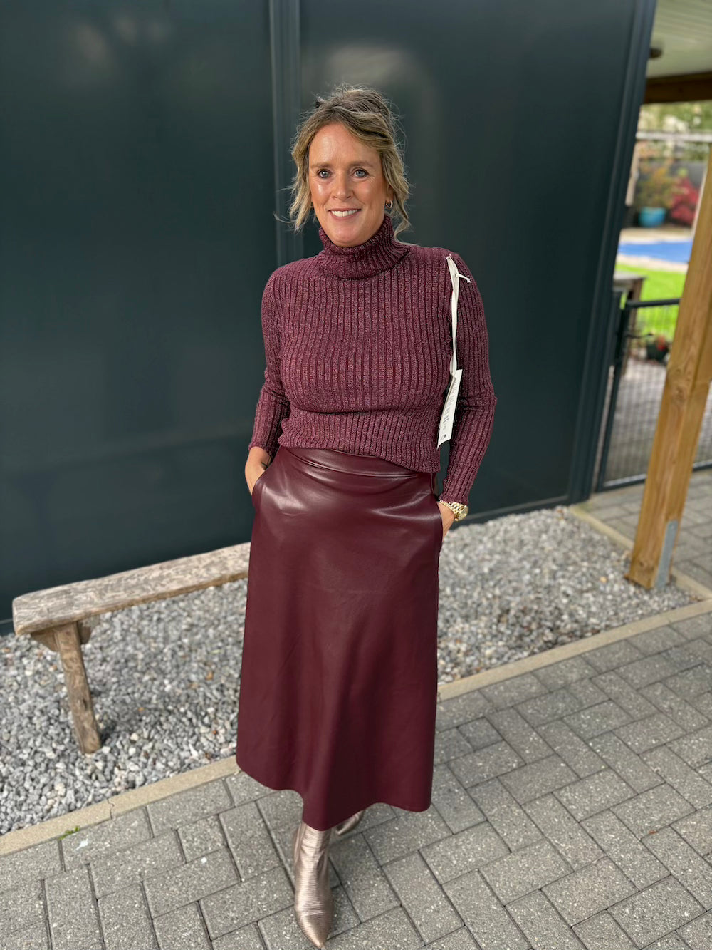 Rok vegan leather bordeaux