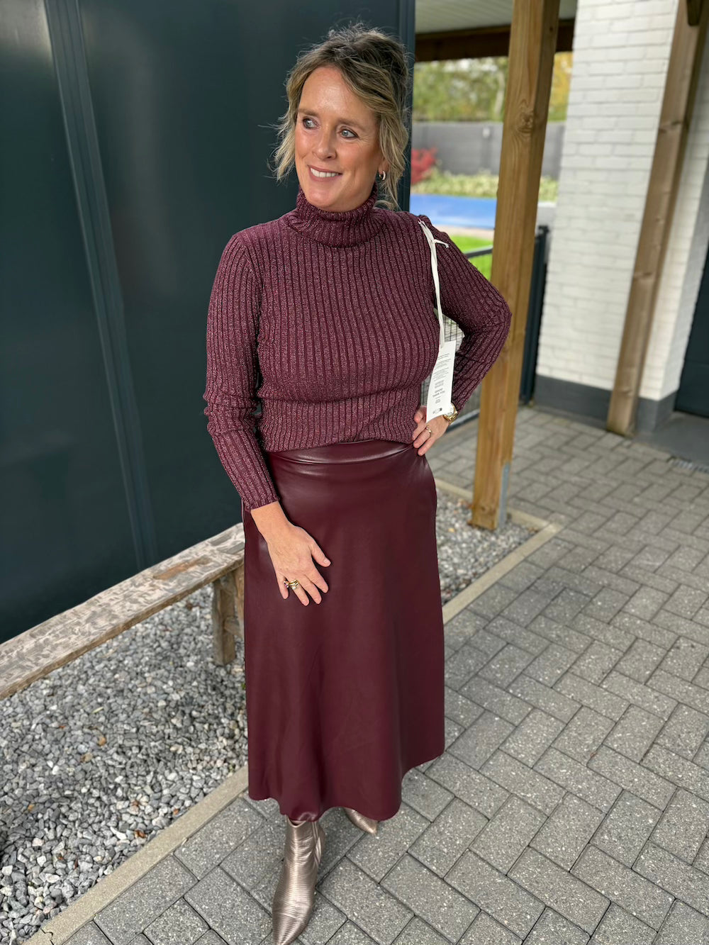 Rok vegan leather bordeaux