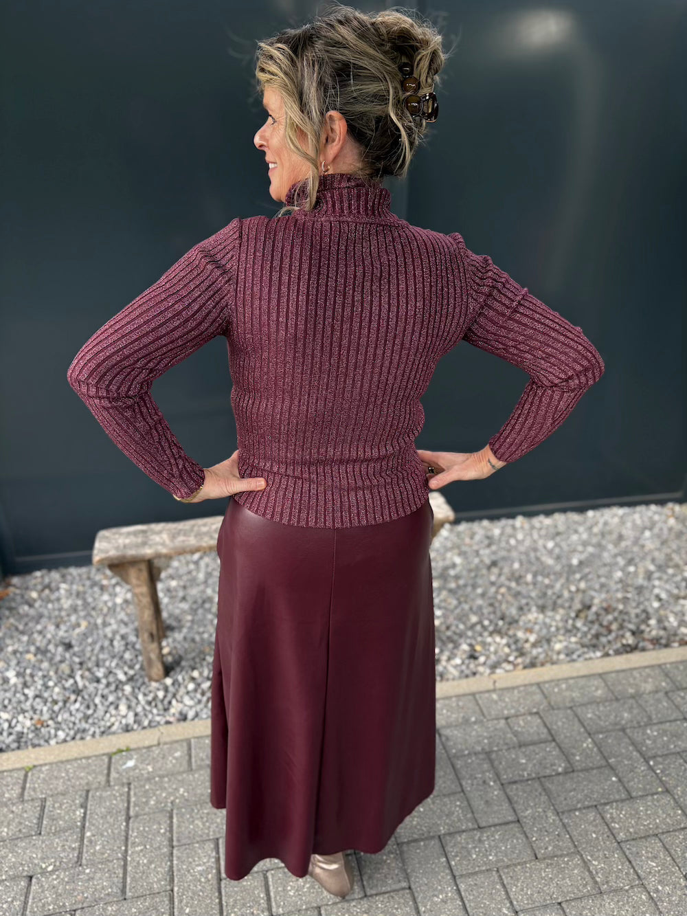 Rok vegan leather bordeaux