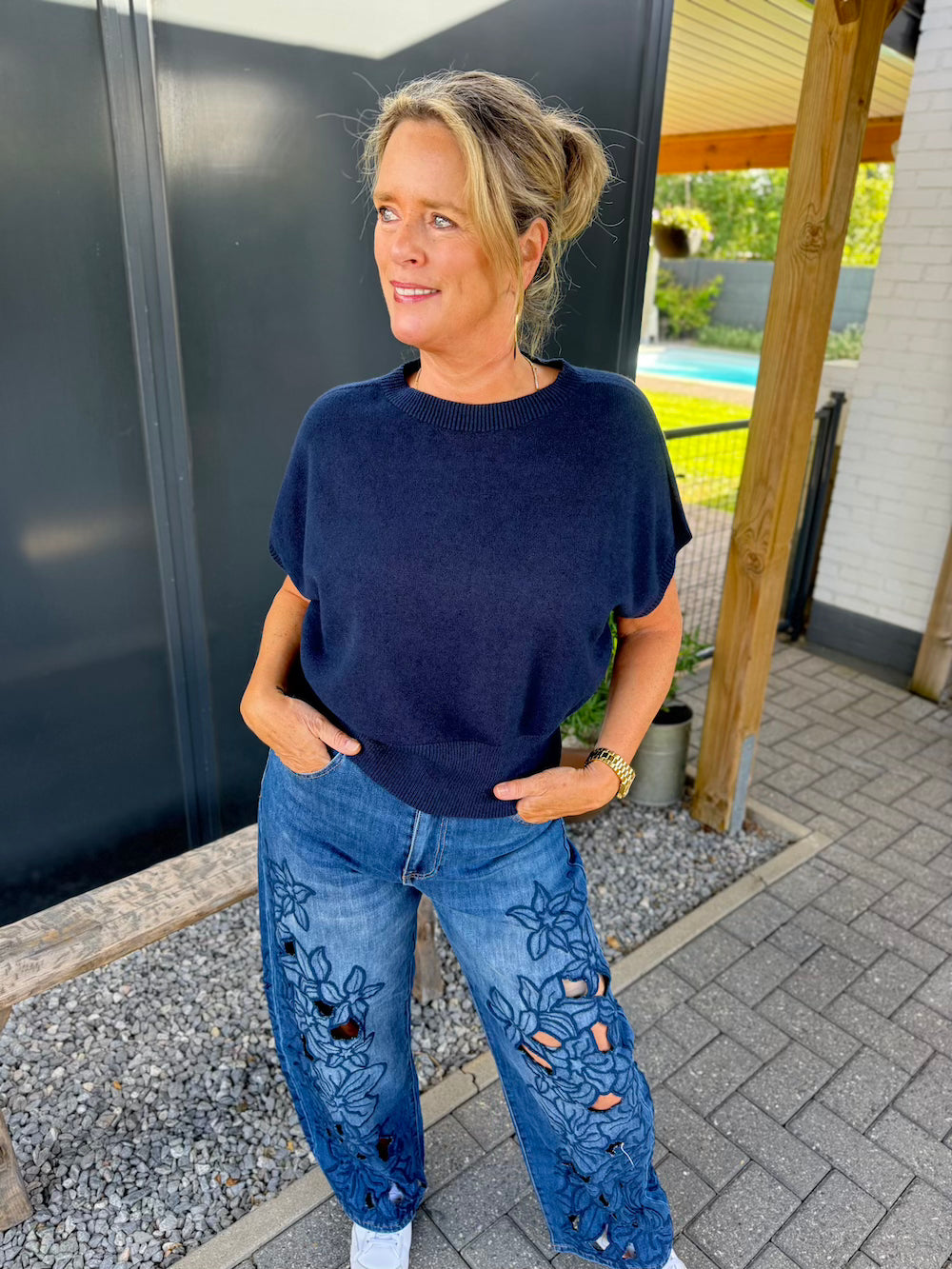 basic truitje marine blauw