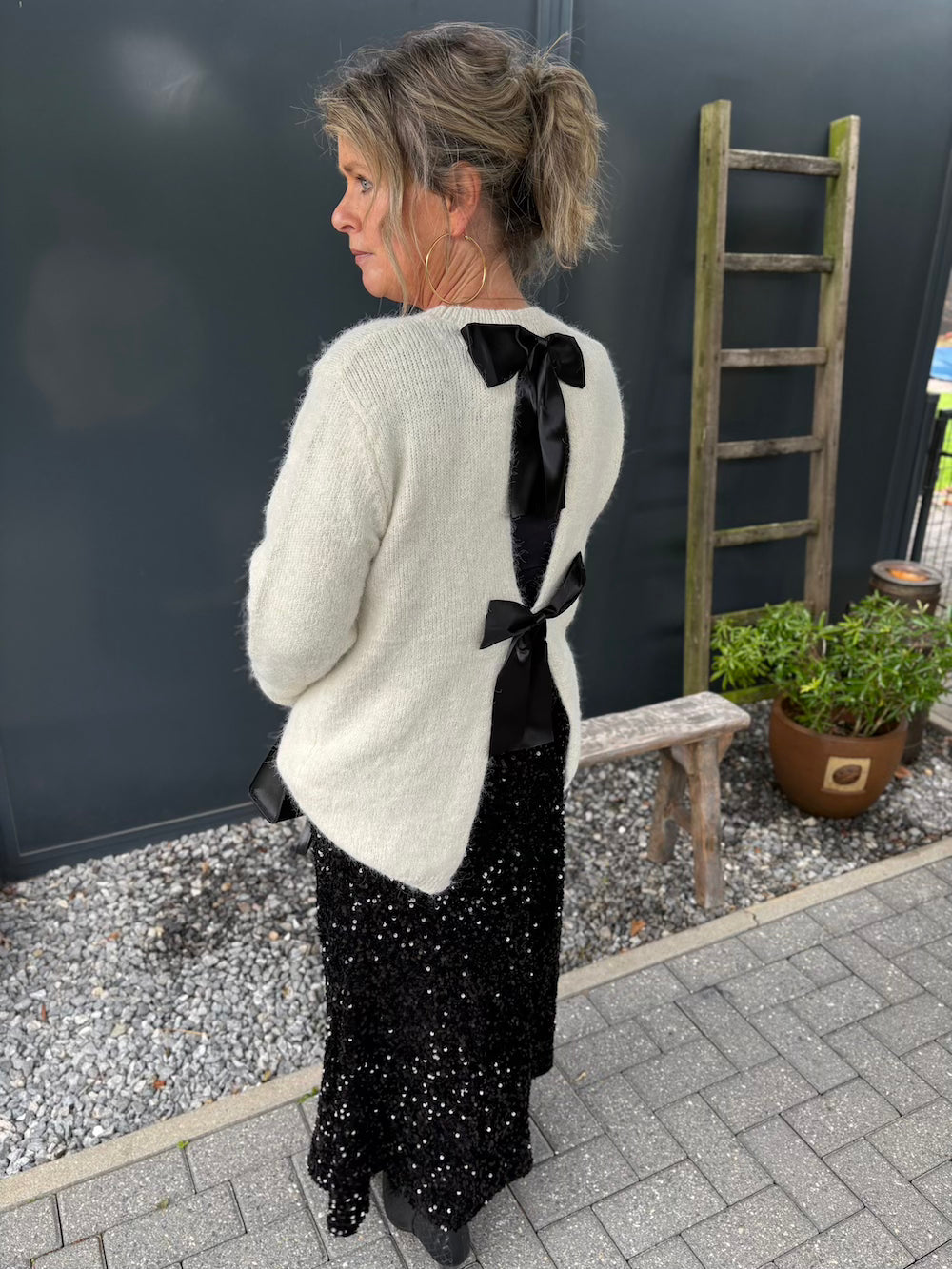 Rok met pailetten zwart