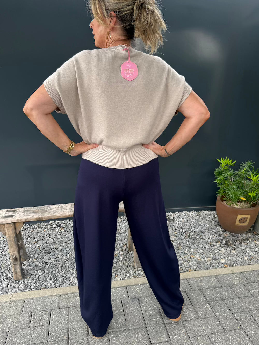zachte pantalon marine