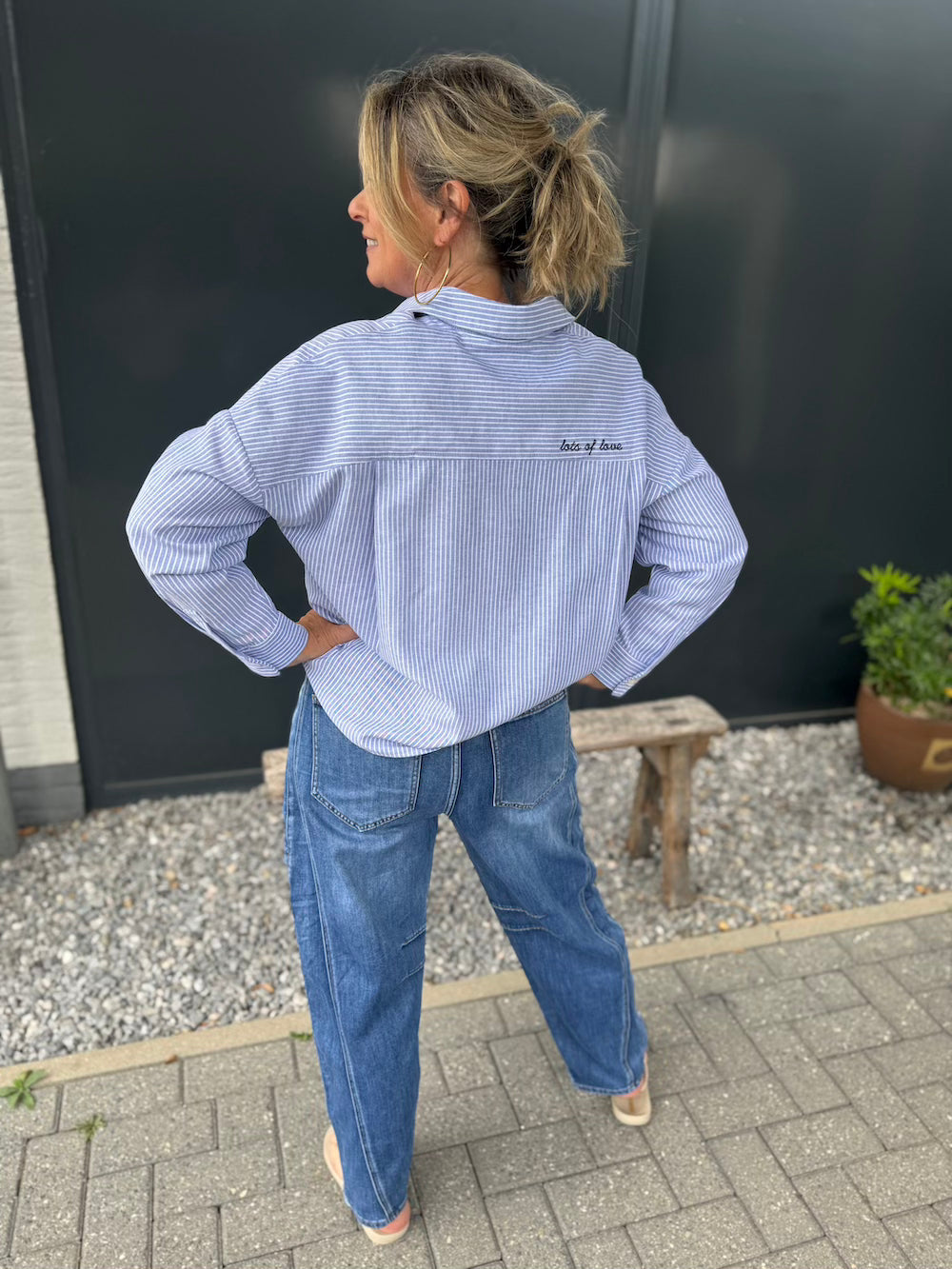 Barrel jeans met zakken