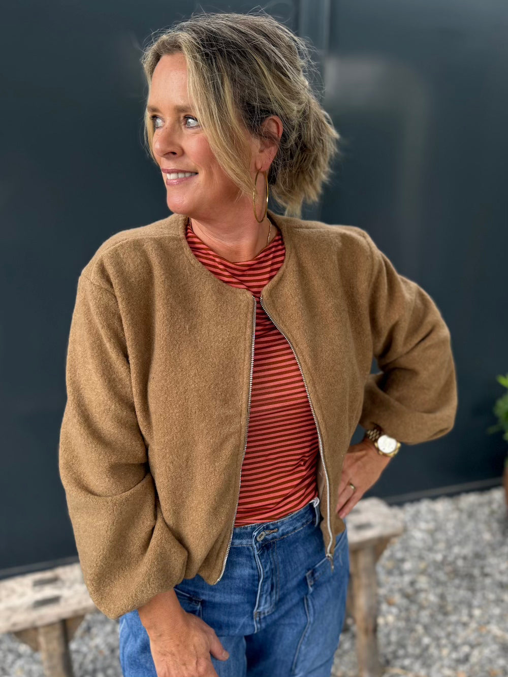 bomber zacht camel