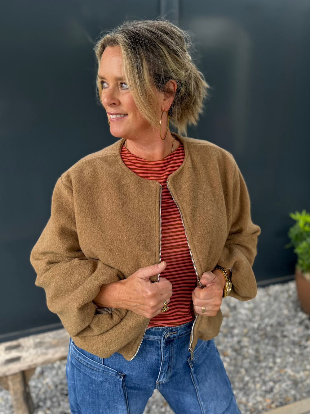 bomber zacht camel