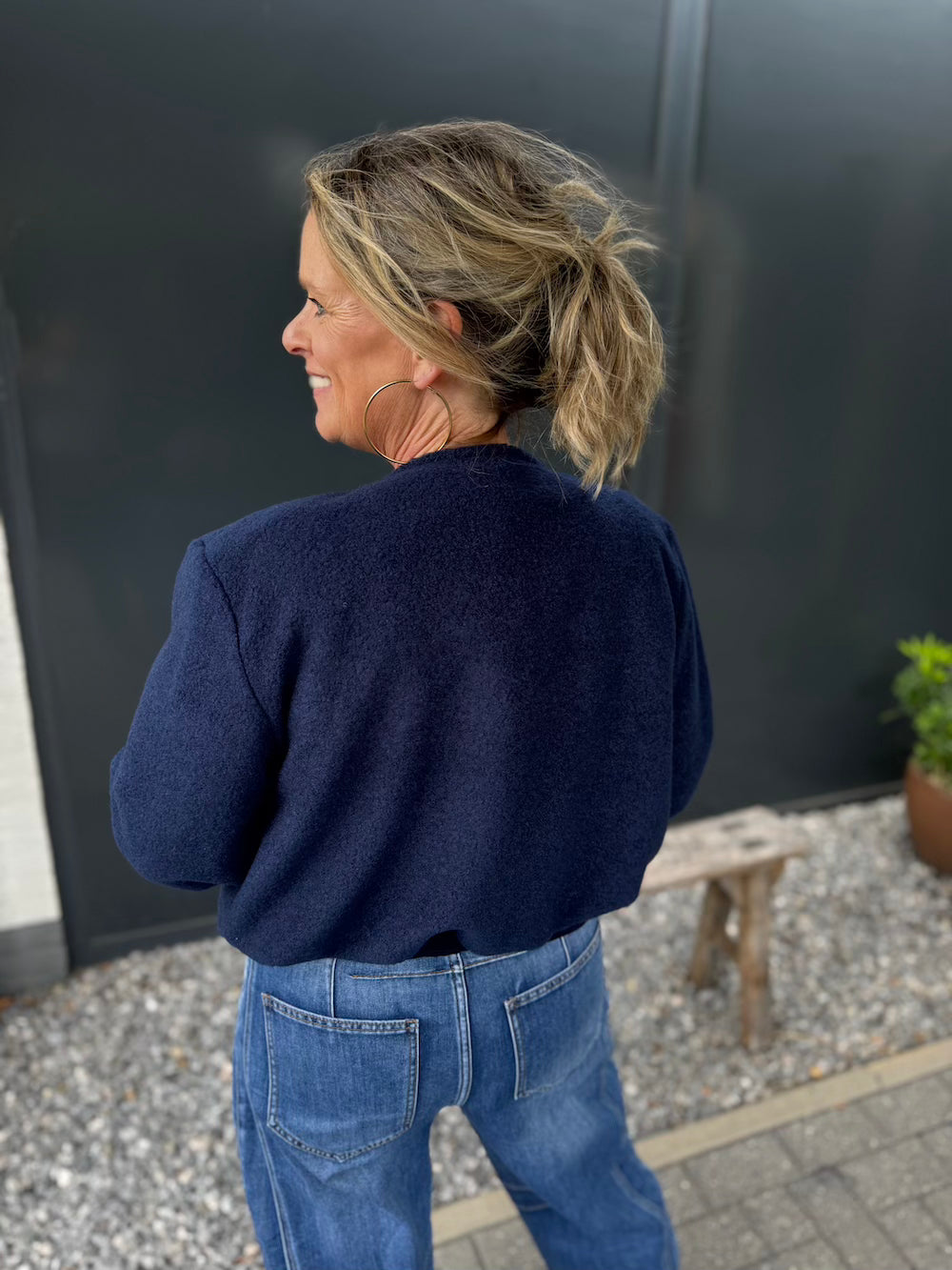 bomber zacht marine blauw