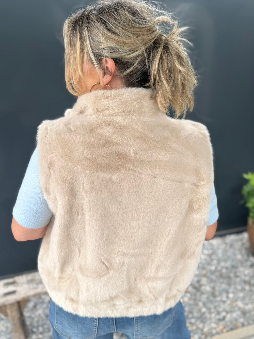 Bodywarmer fake fur