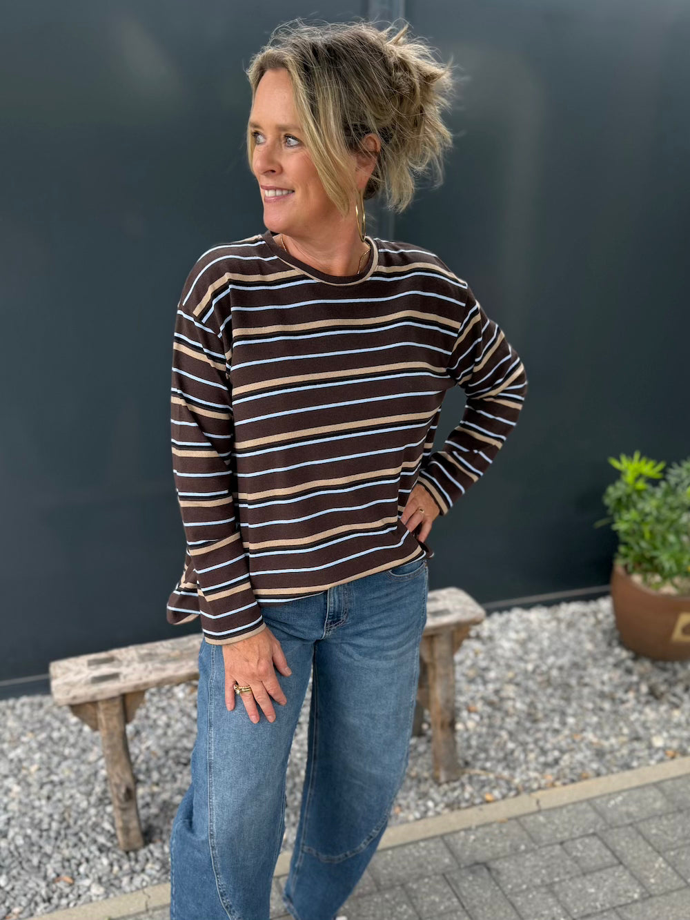 Longsleeve gestreept