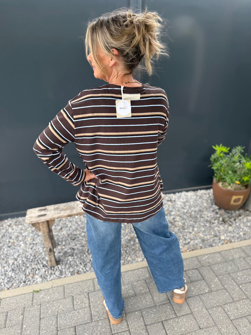 Longsleeve gestreept