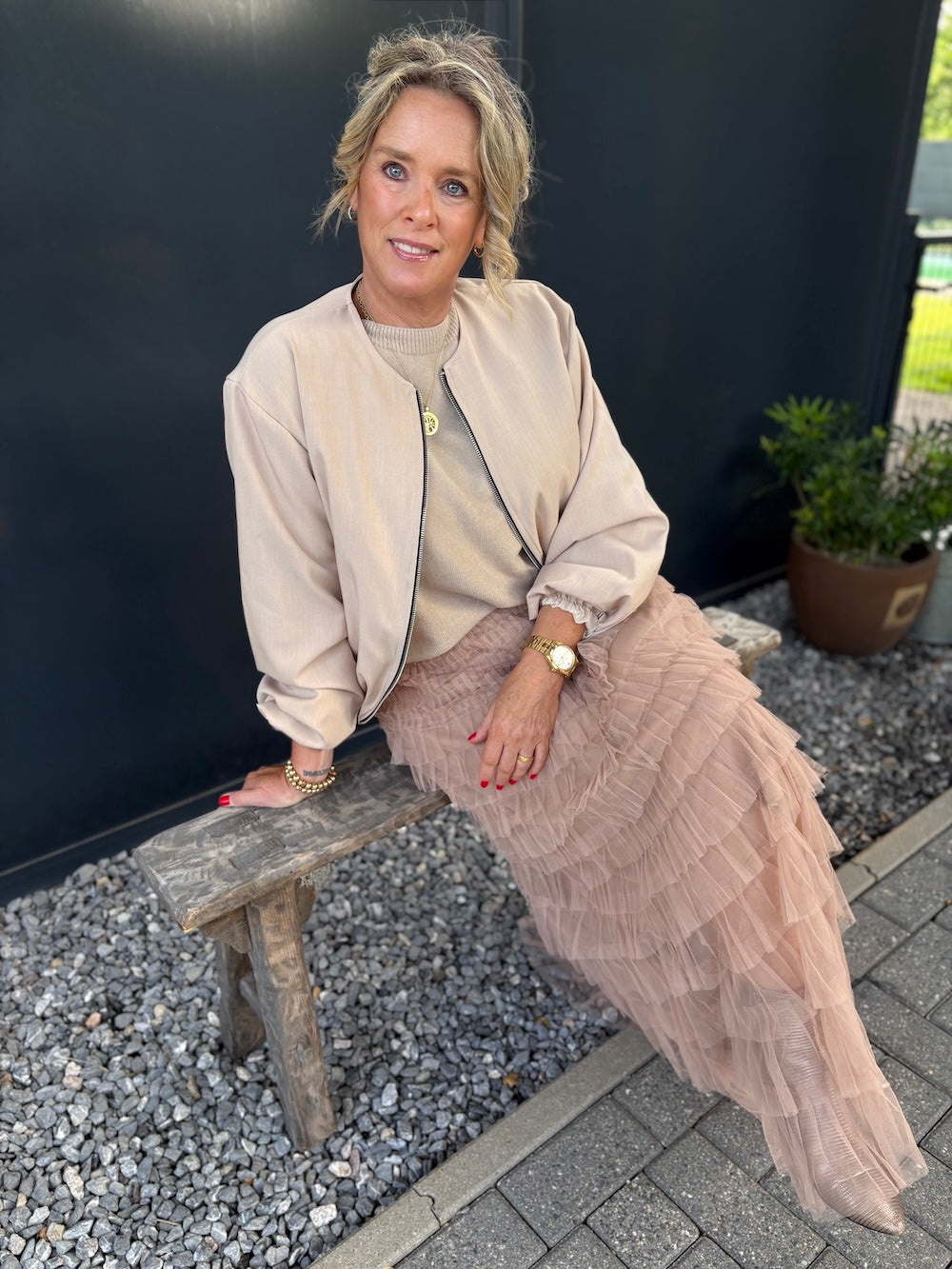 bomber jasje beige/creme
