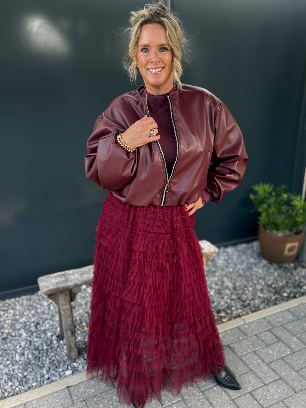 tule rok bordeaux