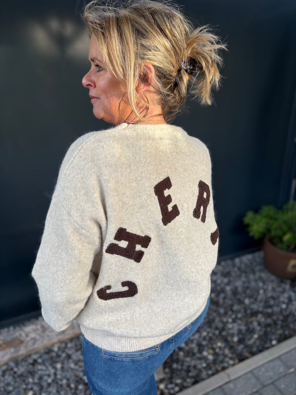 Trui Cherie beige bruin