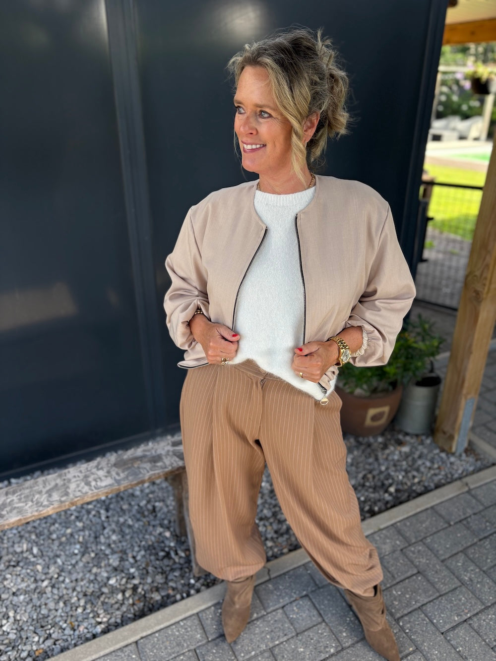 bomber jasje beige/creme