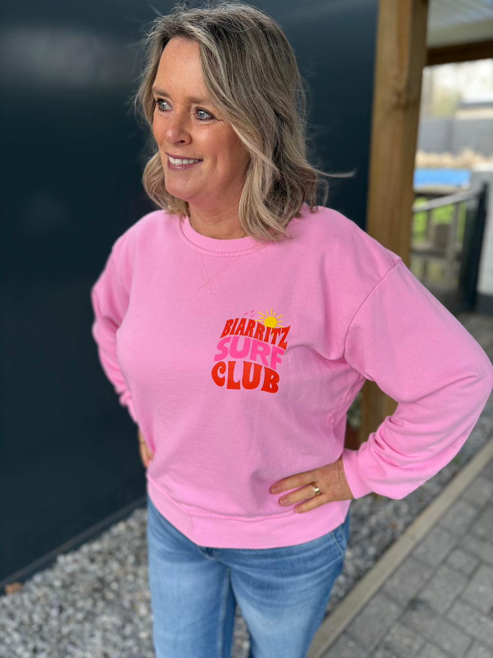 Sweater Biarritz surf club roze