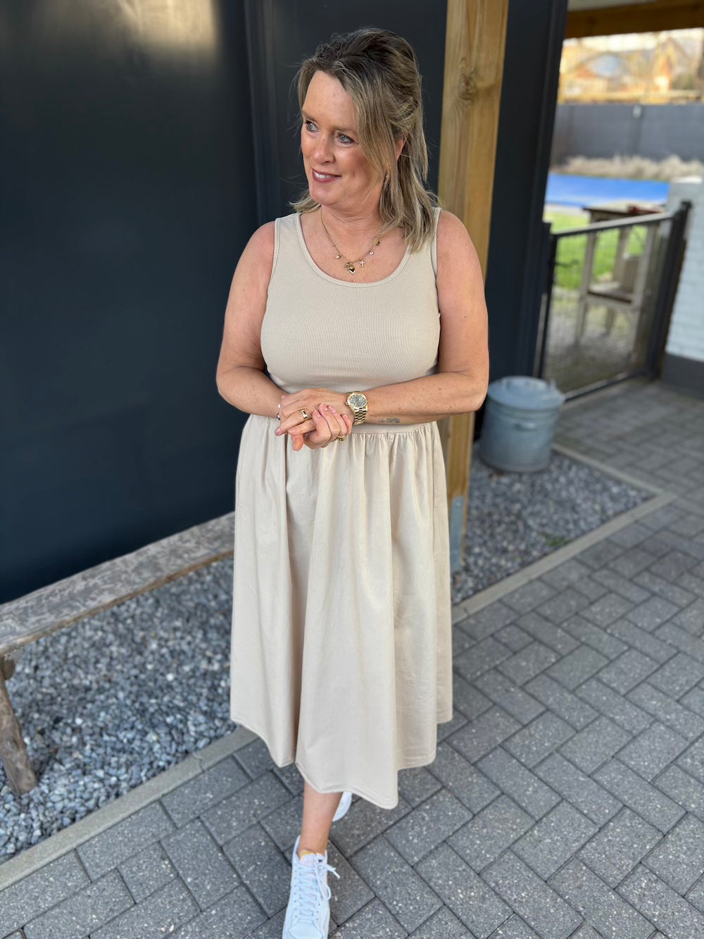 Jurkje katoen beige