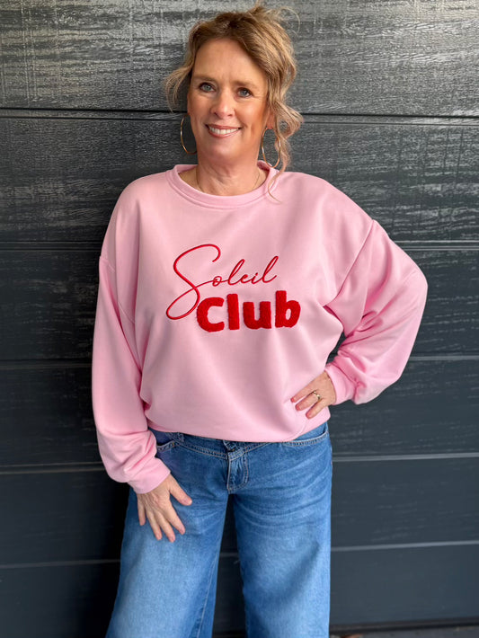 Sweater soleil club roze