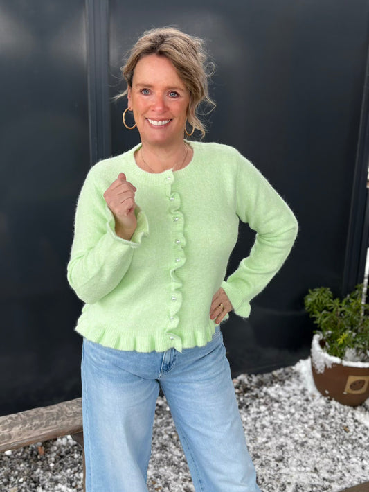 vestje met ruches mint