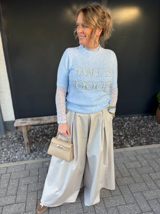 Pallazzo broek beige