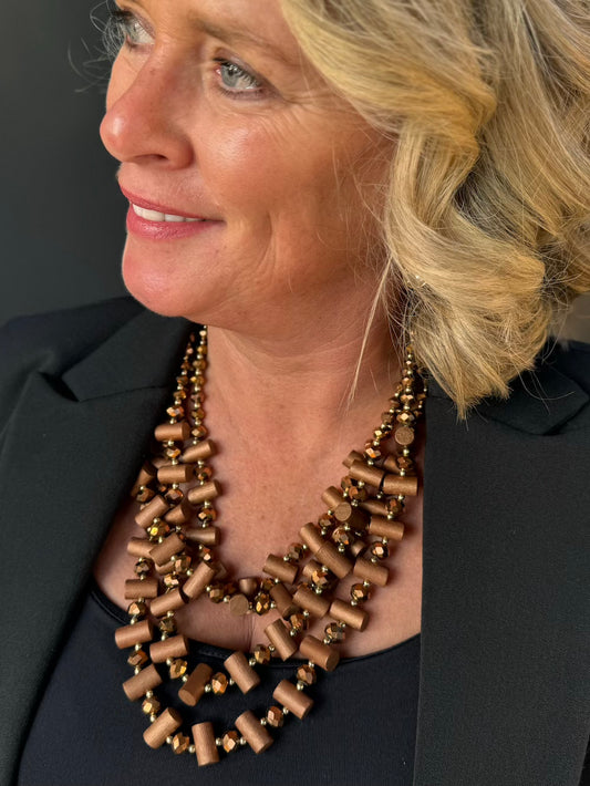 Statement ketting brons