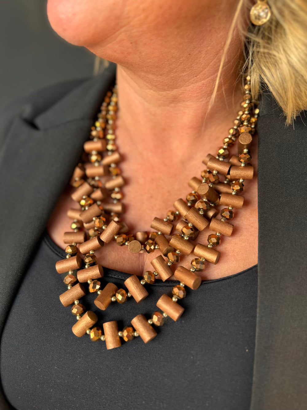 Statement ketting brons