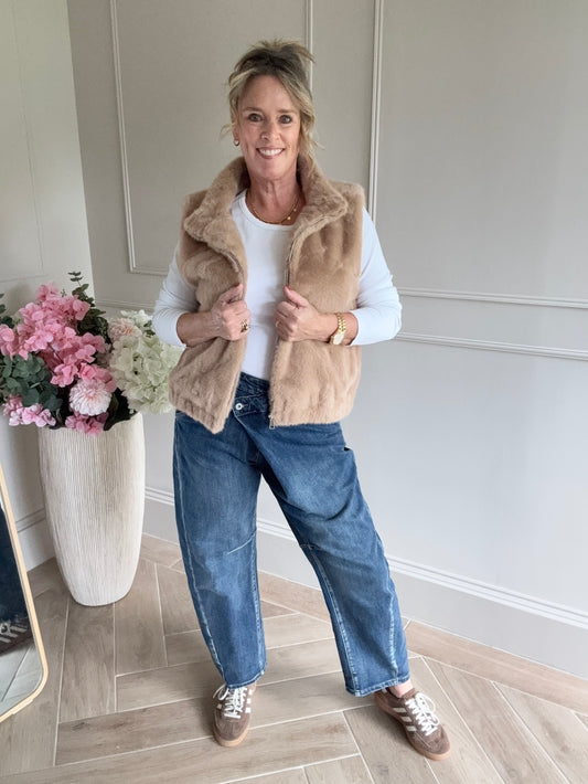 Bodywarmer fake fur